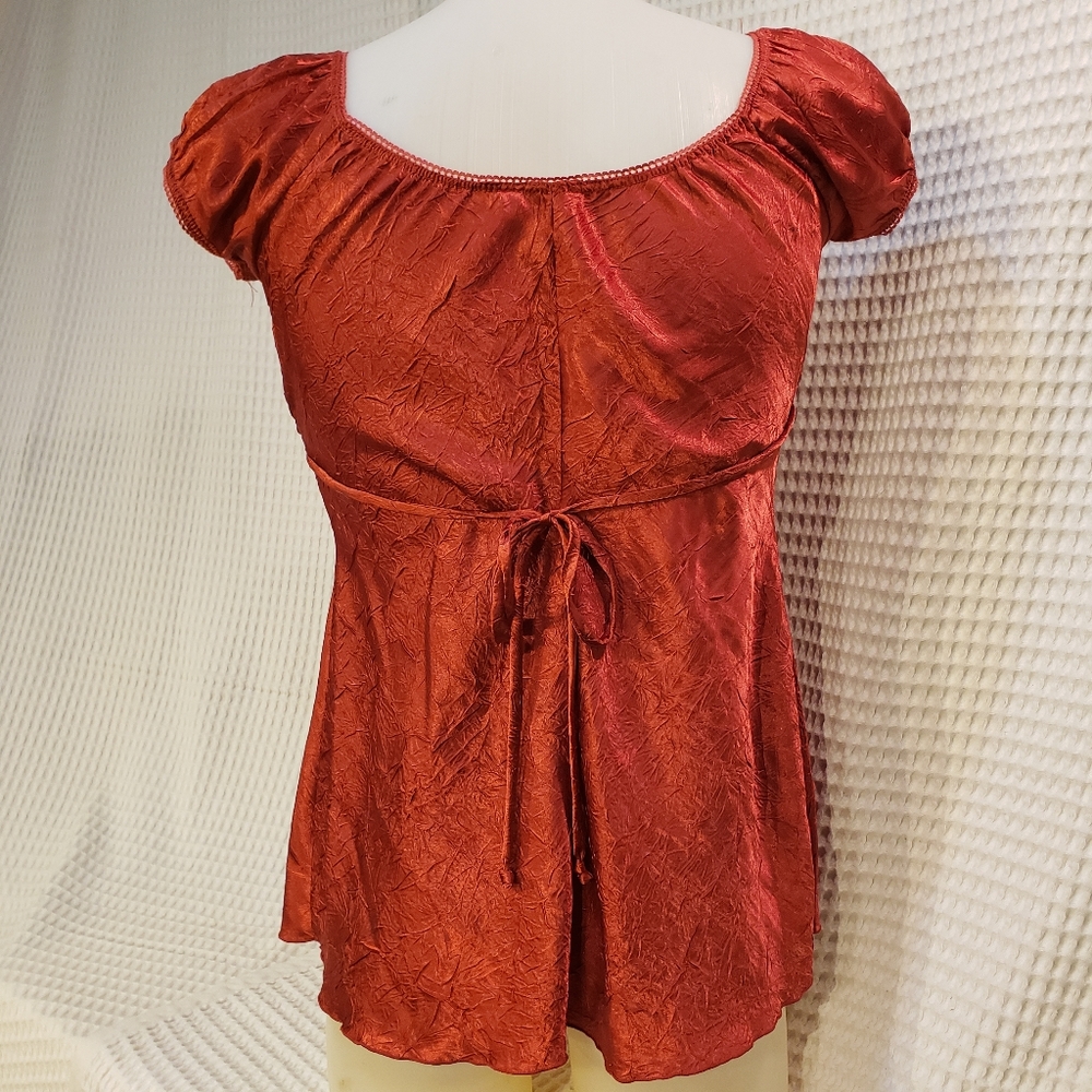 ❤️SOUL Orange Tunic Top Sz L - Picture 3 of 5